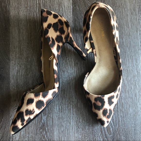 old navy leopard heels